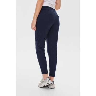 Stoffhose FREEQUENT "FQNANNI-ANKLE", Damen, Gr. XL, N-Gr, blau (salute), Web, Obermaterial: 73% Polyester, 24% Viskose, 3% Elasthan, unifarben, casual, bequem 7/8-Länge, Hosen, knöchellänge und mit 2-Knopf-Verschluss Image