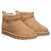 Winterboots BEARPAW "SHORTY YOUTH", Damen, Gr. 35, braun (hellbraun), Veloursleder, casual, Schuhe, Winterstiefel, Schlupfstiefel, Kinderschuh mit Lammwolle