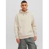 Kapuzensweatshirt JACK & JONES "JJEBRADLEY SWEAT HOOD NOOS", Herren, Gr. L, gelb (moonbeam), angeraute Sweatware, Obermaterial: 61% Polyester, 39% Baumwolle, unifarben, modisch, loose fit taillenbedeckt, ohne Ausschnitt, Langarm Rippbündchen,...