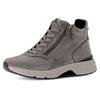 Keilsneaker GABOR ROLLINGSOFT, Damen, Gr. 41, grau, Veloursleder, Glattleder, sportlich, Schuhe Sneaker, Freizeitschuh, Schnürschuh, Schnürboots mit herausnehmbarem Fußbett