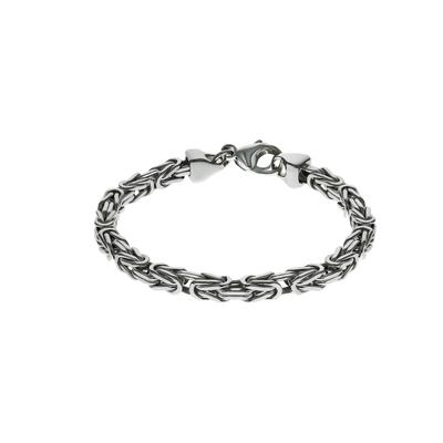 Armband ZEEME "Silber 925 poliert Königskette 5mm breit", weiß, Armbänder, Damen, 22cm, Silber 925 (Sterlingsilber), glä