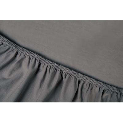 Spannbettlaken KAYORI "Edo", grau (antrazit), B:180cm L:220cm, Mako-Satin, Obermaterial: 100% Baumwolle, Laken, Bio-Baumwolle Image