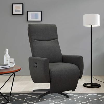 Relaxsessel ANDAS "Kilvo, TV-Sessel und Schlafsessel", grau (anthrazit), B:68cm H:111cm T:80cm, 100% Polyester, Sessel, mit Dreh und Relaxfunktion Image