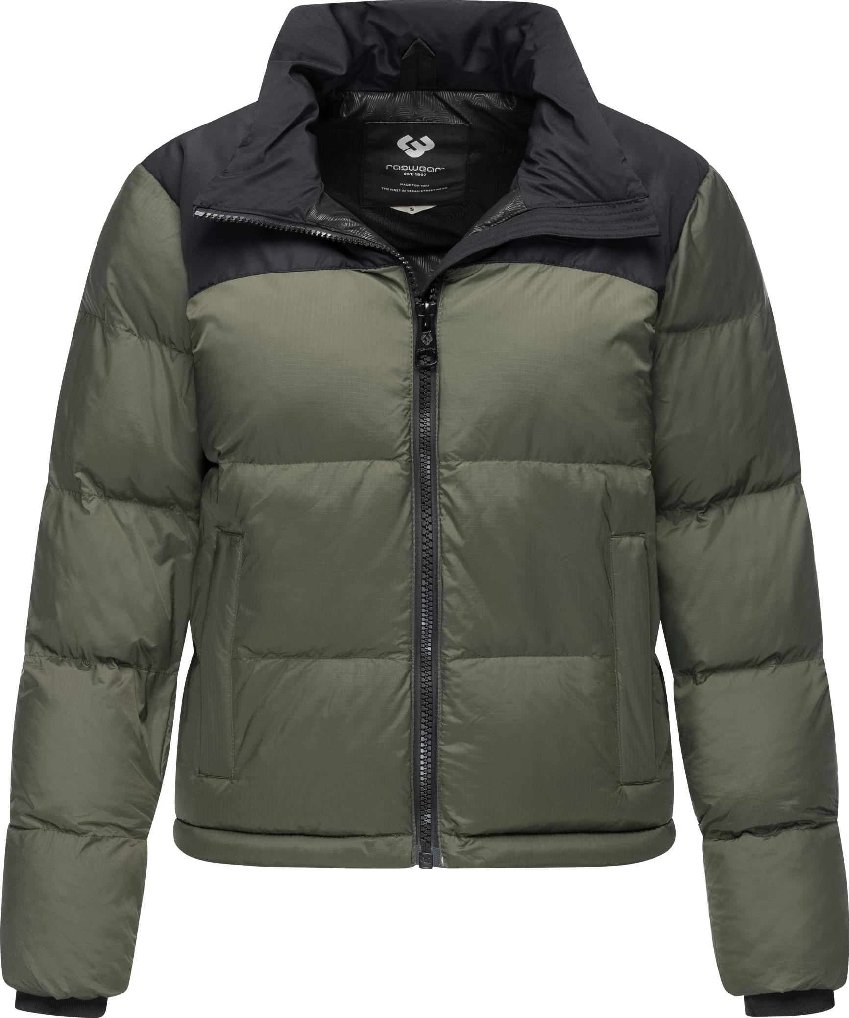 Steppjacke RAGWEAR "Serah", Damen, Gr. 6XL (52), grün (olivgrün), Obermaterial 1: 100% Nylon. Obermaterial 2: 100% Polyester. Innenfutter: 100% Polyester. Wattierung: 100% Polyester, lässig geschnitten hüftbedeckend, hoch geschlossener Ausschnitt,...