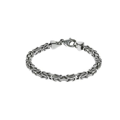 Armband ZEEME "Silber 925 poliert Königskette 5mm breit", weiß, Armbänder, Damen, 21cm, Silber 925 (Sterlingsilber), glä