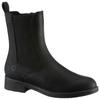 Chelseaboots TAMARIS, Damen, Gr. 36, schwarz, Nubuklederimitat, Elastischer Einsatz, unifarben, klassisch, Schuhe, Blockabstz, Stiefelette, Businesschuh mit T-Logoprägung