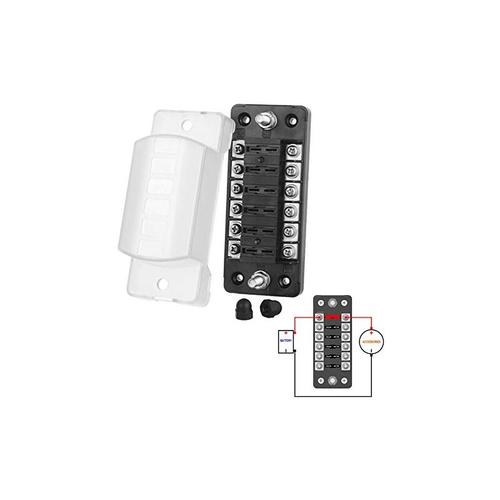 Sicherungskasten 12V Auto 6-fach Sicherungskasten für ATO/ATC 1-20A Sicherung DC32V M5