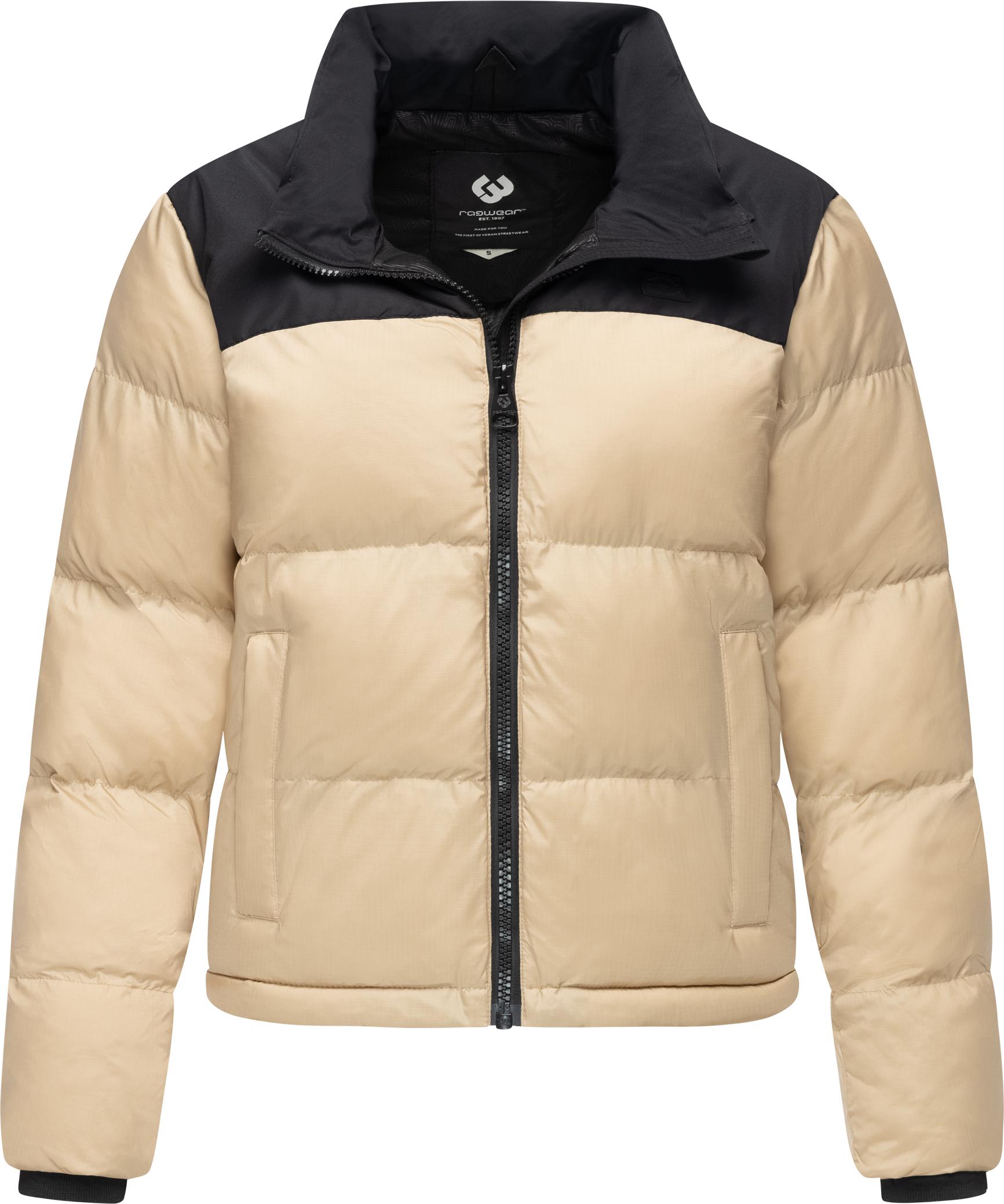 Steppjacke RAGWEAR "Serah", Damen, Gr. XS (34), grau (taupe), Obermaterial 1: 100% Nylon. Obermaterial 2: 100% Polyester. Innenfutter: 100% Polyester. Wattierung: 100% Polyester, lässig geschnitten hüftbedeckend, hoch geschlossener Ausschnitt, eng...