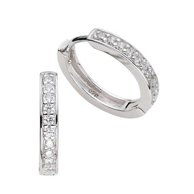 Paar Creolen LADY, silber (silber 925), Ohrringe, Damen, Zirkonia ct, Silber 925 (Sterlingsilber) Image