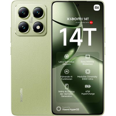 XIAOMI Smartphone "Xiaomi 14T 256GB" Mobiltelefone Gr. 256 GB, grün (lemon green)