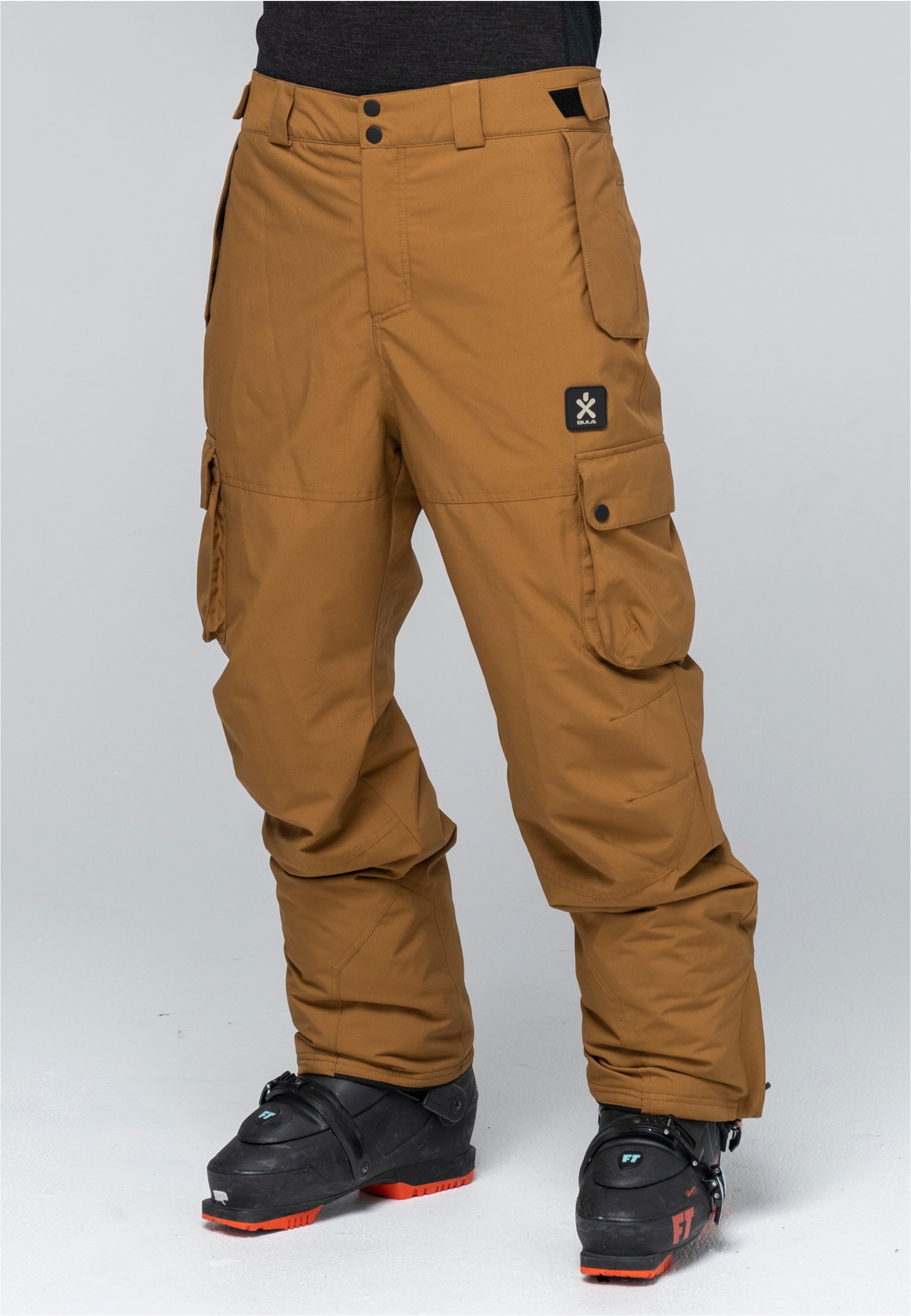 Skihose BULA "Liftie", Herren, Gr. M, US-Größen, braun, 100% Polyester, unifarben, Hosen Skihose, mit wasserdichter Funktion