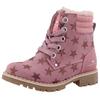 Winterboots TOM TAILOR, Kinder, Gr. 25, rosa (altrosa), Textil, Lederimitat, Glitzer, casual, Schuhe, Blockabsatz, Schnürboots, Outdoorschuh mit TEX-Membran