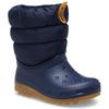 Winterboots CROCS "CLASSIC NEO PUFF BOOT K", Kinder, Gr. 34, blau (navy), Croslite, Nylon, sportlich, Schuhe, Snowboots, Winterstiefel zum Schlupfen
