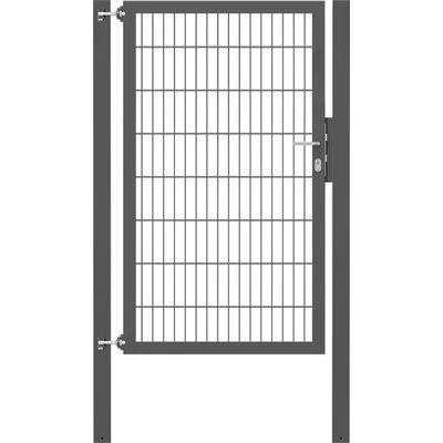 Zauneinzeltür ALBERTS "Flexo Plus", grau (anthrazit), B:100cm H:160cm, Stahl, Tore, anthrazit, verschiedene Abmessungen