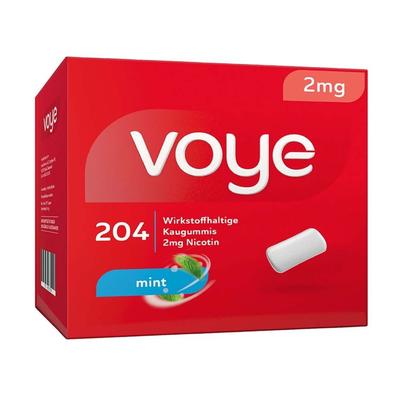 Voye Mint 2 mg wirkstoffhalt.Kaugummi mit Nikotin 204 St Kaugummi