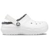 Crocs - Kid's Classic Lined Clog - Hüttenschuhe US J1 | EU 32-33 weiß/grau