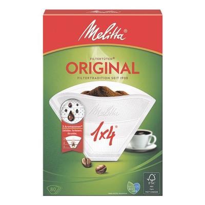 Melitta Filtertüten® »ORIGINAL 1x4« weiß, 80 Stück weiß
