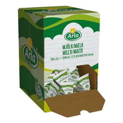 Portionsweise verpackte Milch »H-Milch Arla 1,5%«, Hellma