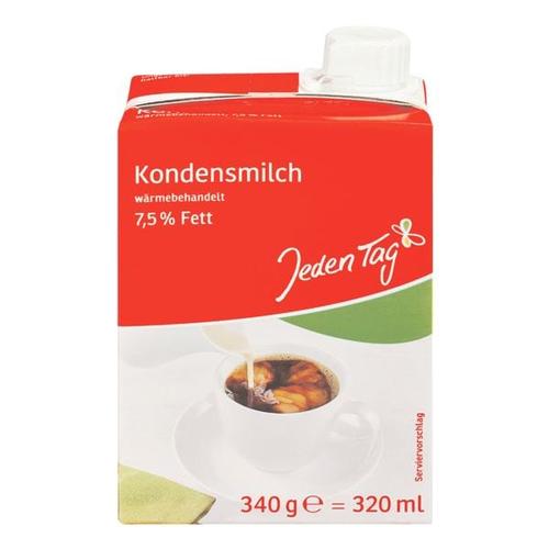 4er-Pack Kondensmilch 7,5% Fett, Jeden Tag