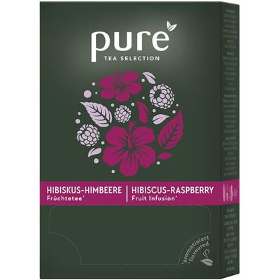 Früchtetee »Hibiskus-Himbeere« Tassenportion, kuvertiert, 25er-Pack, Pure Tea Selection