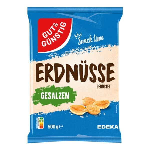 Gut & Günstig Erdnüsse geröstet und gesalzen 500g Image
