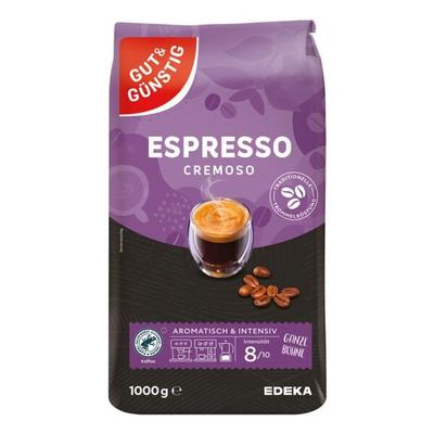 Espresso »Cremoso« Kaffeebohnen 1 kg braun, Gut und Günstig