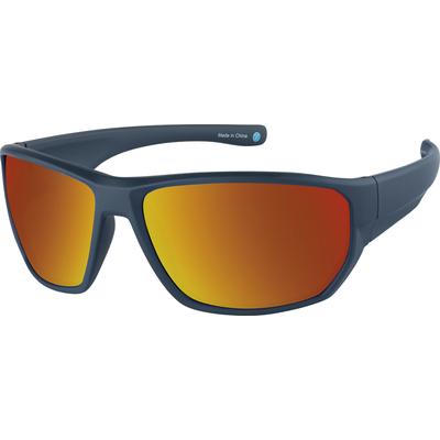 Zenni Round Sunglasses Blue Plastic Full Rim Frame