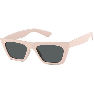 Zenni Women's Cat-Eye Sunglasses Brown Plastic Full Rim Frame