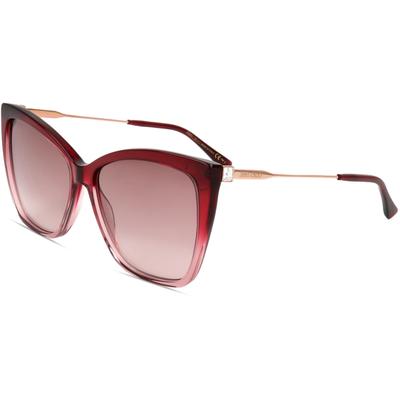 Zenni Women's Square Rx Sunglasses Burgundy Plastic Full Rim Frame