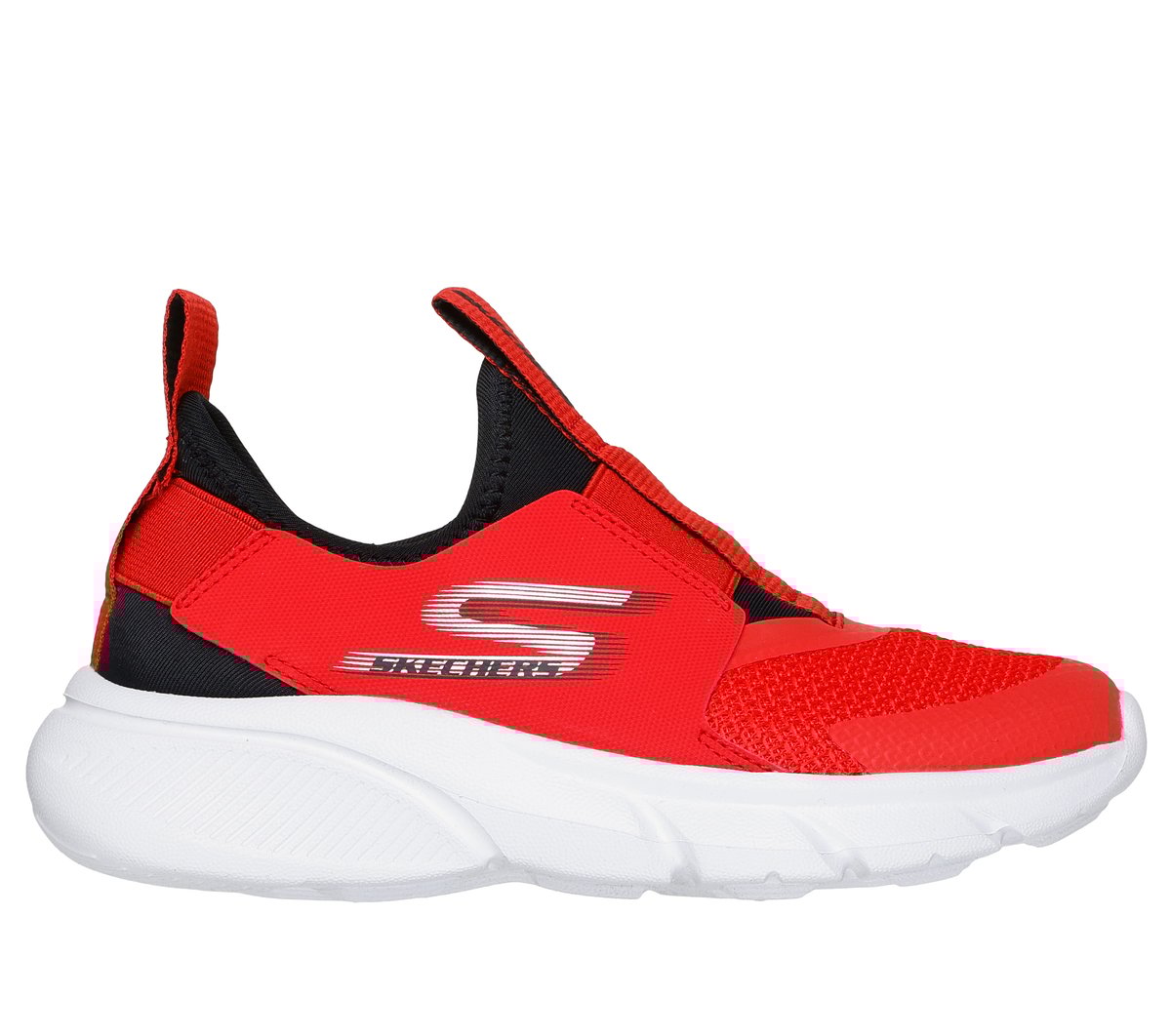 Skechers Boy's Skech Fast - Reczo Sneaker | Size 2.0 | Red/Black | Synthetic/Textile | Machine Washable