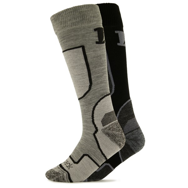 Heber Peak - CedarHe. Ski Socks 2-Pack - Skisocken 46-48 | EU 46-48 grau