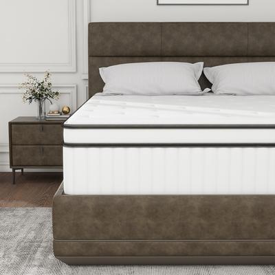 White 10 in. Medium Firm Cool Gel Memory Foam Hybrid Mattress, Mattress in-a-Box