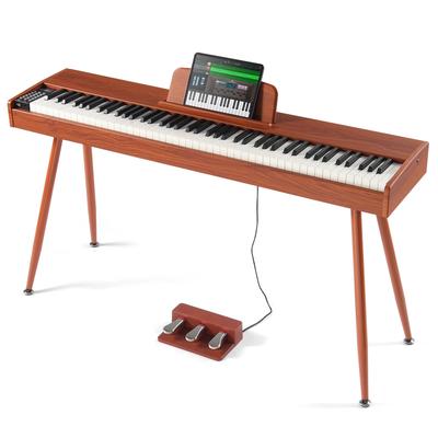 Weighted Digital Piano, Electric Piano Dual Keyboard & Speakers with Sustain Pedal Headphone 200 Tones & Rhythms