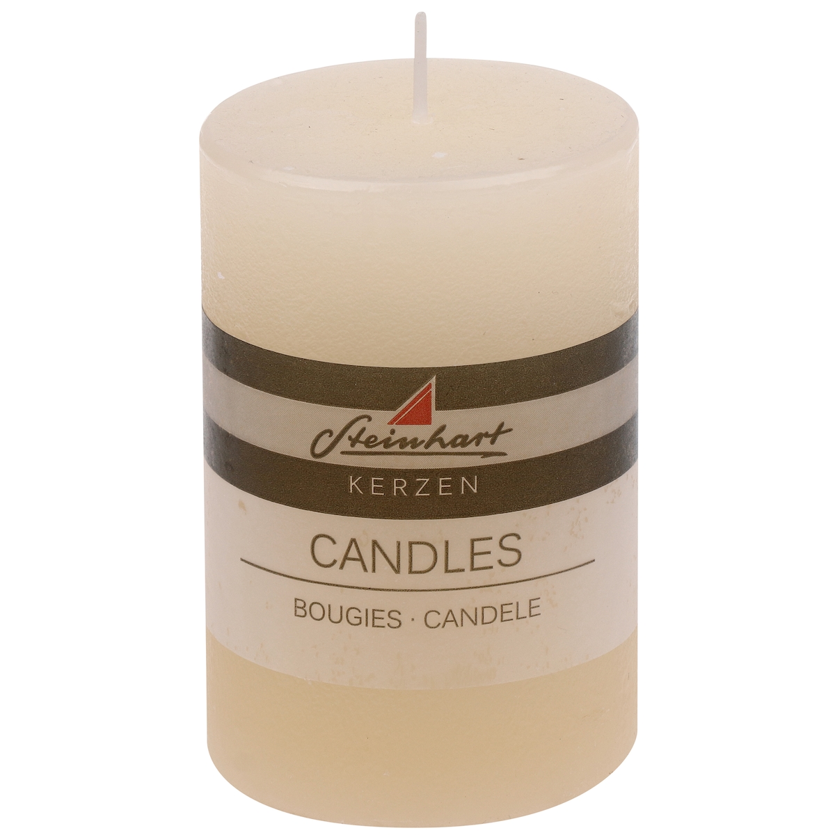 Steinhart Kerzen Stumpenkerze "Raureif" Creme 100/68 mm Image