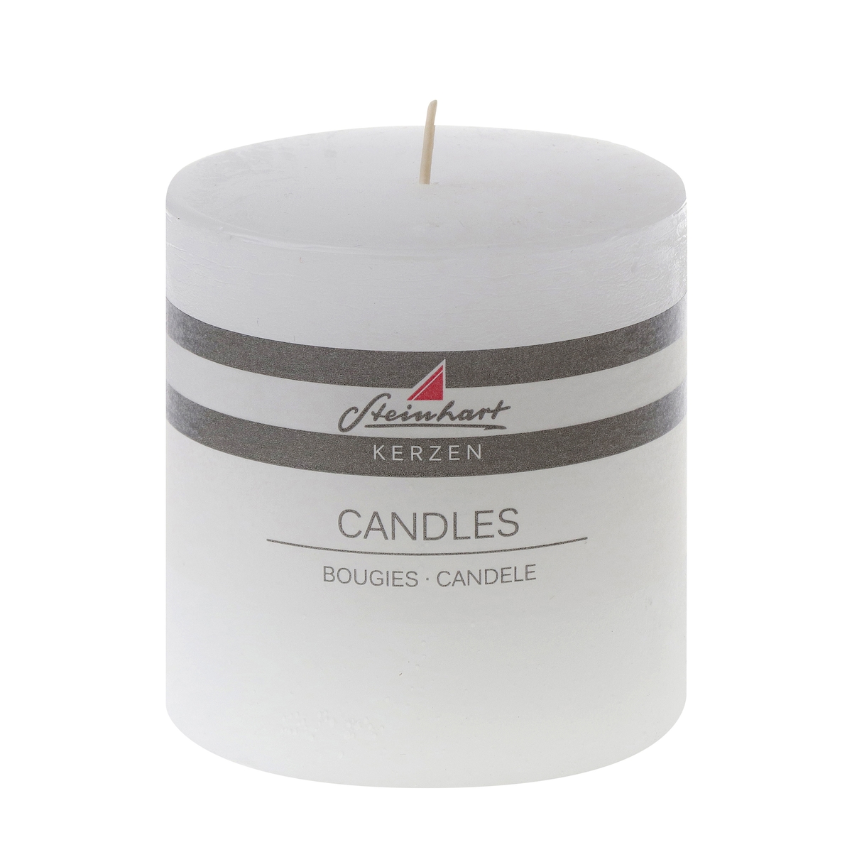 Steinhart Kerzen Stumpenkerze "Raureif" Weiß 100/98 mm Image