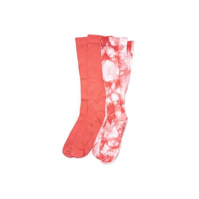 Women's Women'S 2 Pair Pack Compression Socks by MUK LUKS in Rose Rose (Size L/XL)