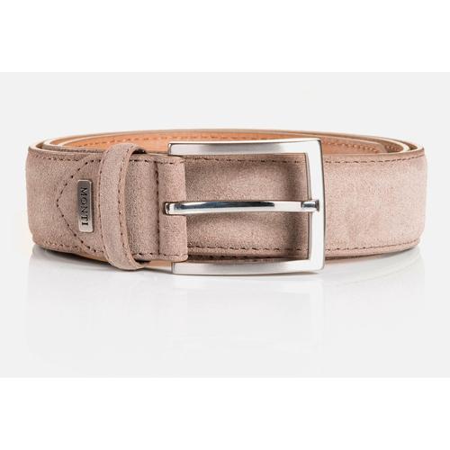 Ledergürtel MONTI Gr. 100, grau (taupe) Damen Gürtel 3,5 cm breit, Business-Casual, Veloursleder, kürzbar