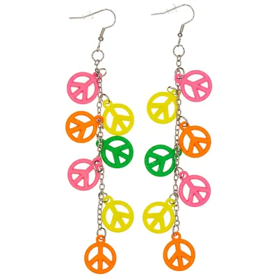 Ohrhänger Peace, bunt Image