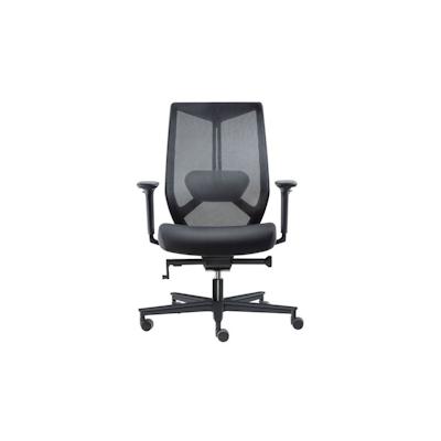 BP Bürodrehstuhl, Mesh6, Farbe: schwarz, Gestell schwarz, Netzrücken. Image
