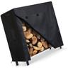 4FT Firewood Rack Outdoor with Cover, Includes Thickened & Widened Rungs, Heavy Duty Log Rack Wood