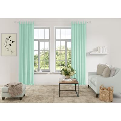 Vorhang HOME AFFAIRE "Parry" Gr. 3, grün (mint), B:140cm H:225cm, Polyester, Recyceltes Material, Gardinen, 2-er Set, blickdicht, monochrom, basic Image