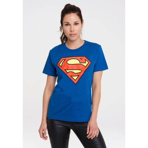 T-Shirt LOGOSHIRT ""DC - Superman Logo Clean"" Gr. XXXL, blau Damen Shirts mit coolem Superman-Print