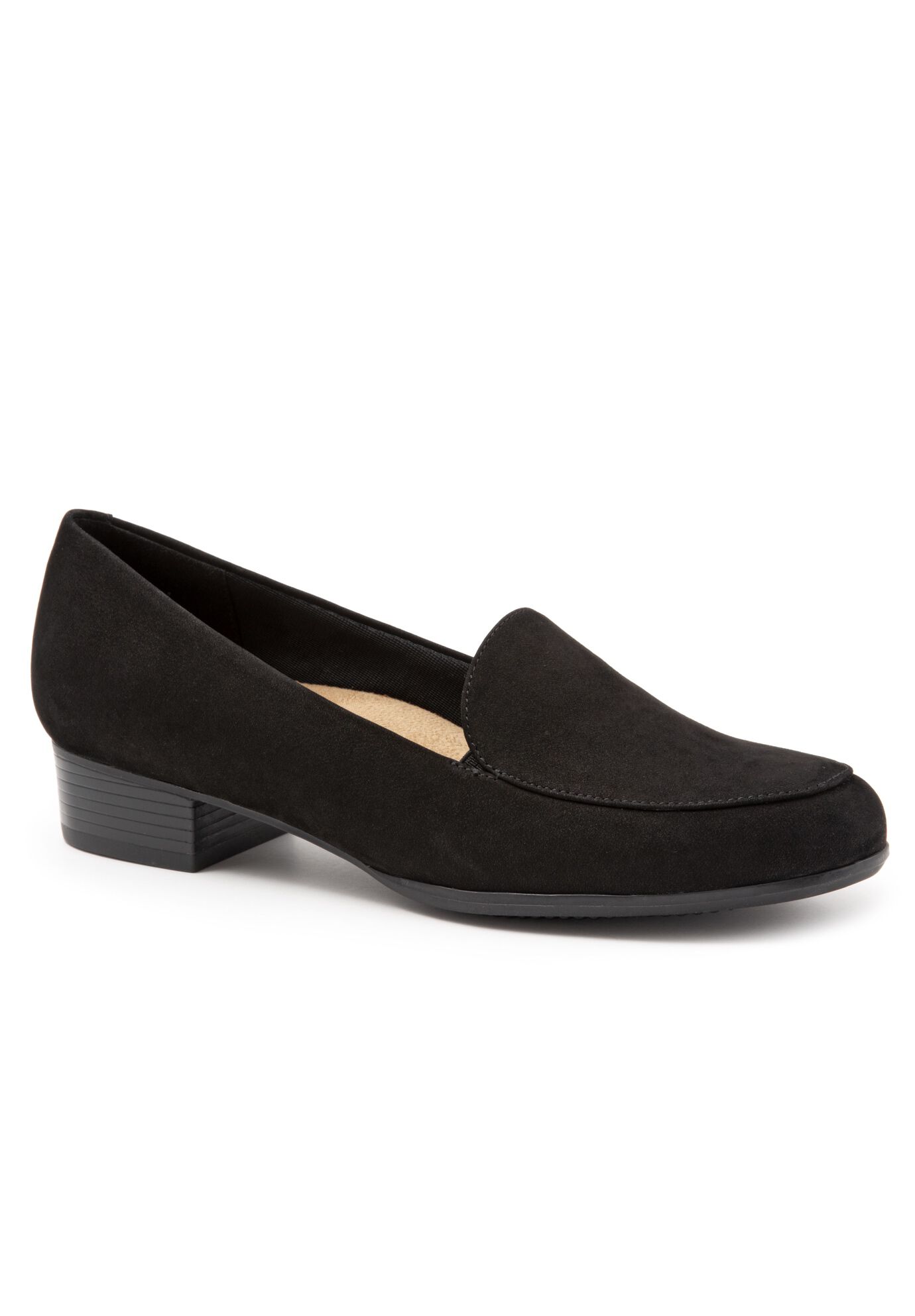 Women's Monarch Flats by Trotters® in Black Nubuck (Size 12 M)