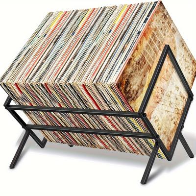 TEMU Vinyl Record Storage, Vinyl Record Holder, Vinyl Record Storage Rack, Vinyl Record Storage Holder Stacks Up To 80-100 Lps, Record Holder For Albums