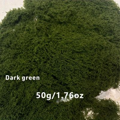 TEMU Artificial Fairy Grass Lawn Moss - 50g/1.76oz, Breathable Non-fading Green Fabric Moss For Diy Decorations With Stretchable Material, Design