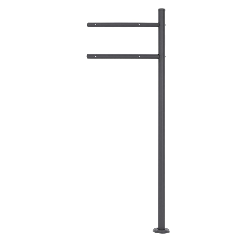 Supporto per cassetta postale palo di acciaio antracite