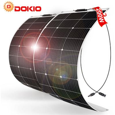 2x 100W Solarpanel 12v Flexibles Monokristallines Solarmodul für