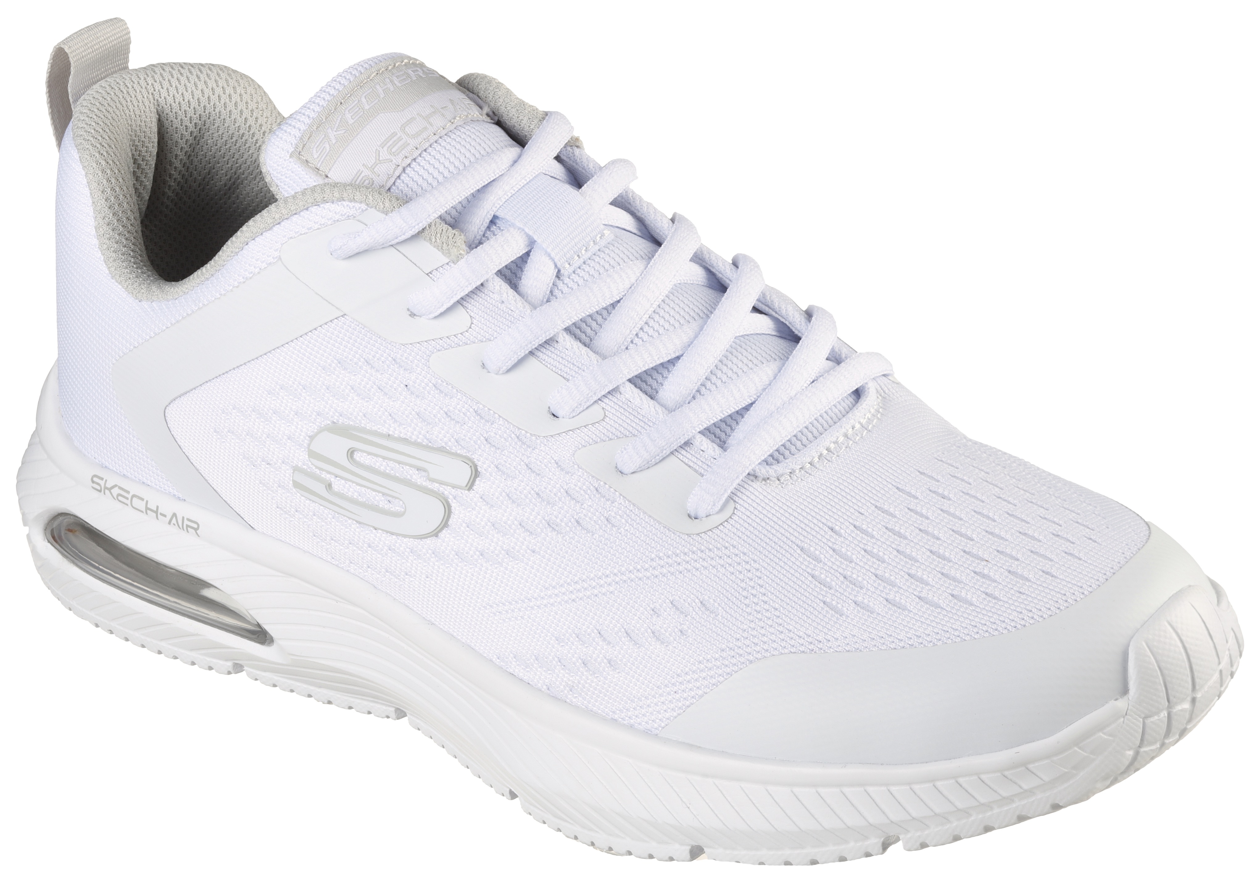 Sneaker SKECHERS "Dyna Air", Herren, Gr. 40, weiß, Synthetik, Textil, Schuhe Sneaker, mit Air-Cooled Memory Foam, Freizeitschuh, Halbschuh, Schnürschuh