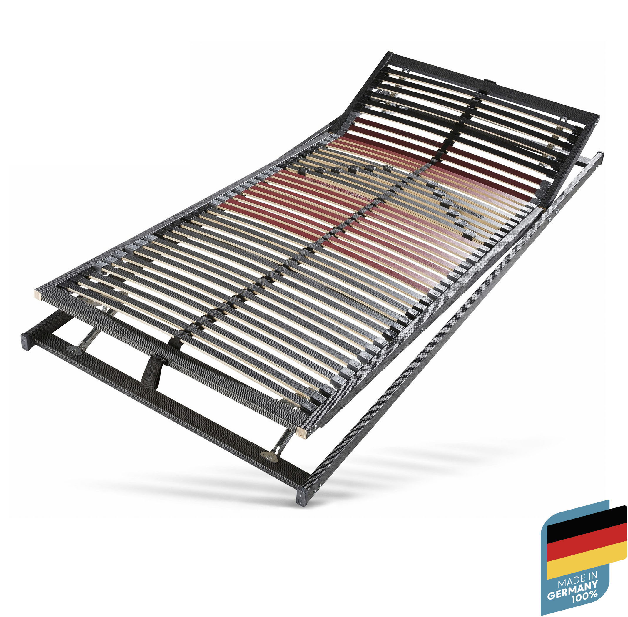 Lattenrost BECO "Tech Ultraflach KF", schwarz, B:100cm H:4,5cm L:200cm, Lattenroste, Lattenrost, 7 Liegezonen, geringe Bauhöhe