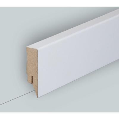 Sockelleiste weiß MDF 12x120 Lackiert RAL 9010 Fußleiste Leiste Laminat Parkett